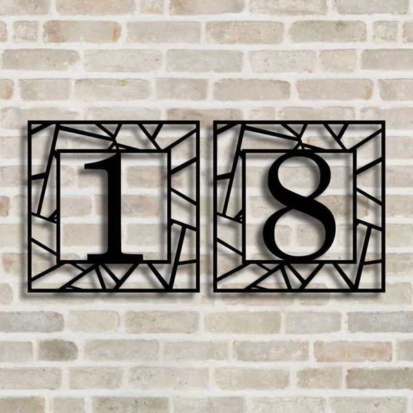 Bosfori 10'' H Metal House Number Wayfair